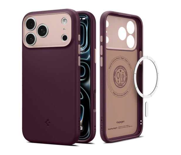Spigen Nano Pop MagSafe do iPhone 18 Pro/17 Pro (burgundy bean) - 1586419 - zdjęcie 2